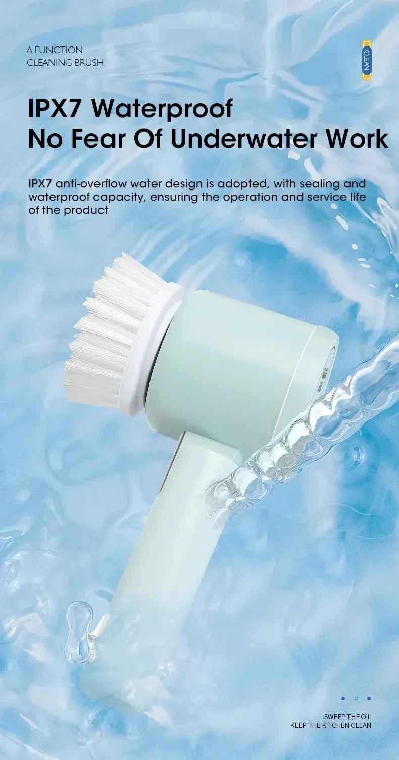 Limpia Sin Esfuerzo En Segundos - Cordless Spin Scrubber 5 en 1