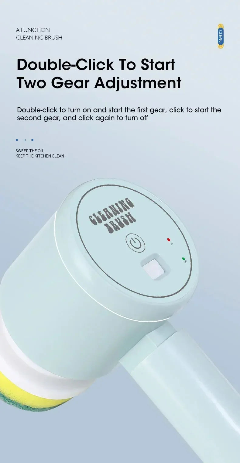 Limpia Sin Esfuerzo En Segundos - Cordless Spin Scrubber 5 en 1