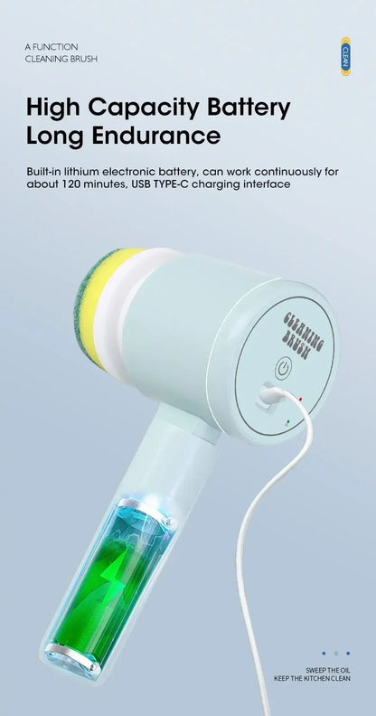 Limpia Sin Esfuerzo En Segundos - Cordless Spin Scrubber 5 en 1