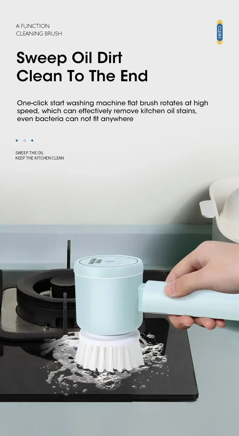 Limpia Sin Esfuerzo En Segundos - Cordless Spin Scrubber 5 en 1